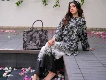 Trending Alert! Premium Digital Printed Cord Set – Raw Silk Fabric