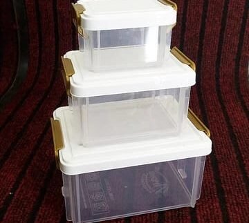 Pack of 3 - Multi-Purpose Stackable Storage Box Organizer