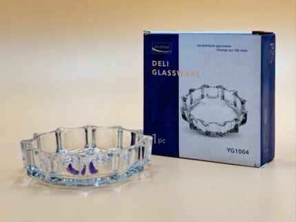DELISOGA Block Style Fine Glass Ashtray