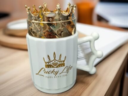 New Crown Cap Printed Ceramic Coffee Mug (500ml Approx)
