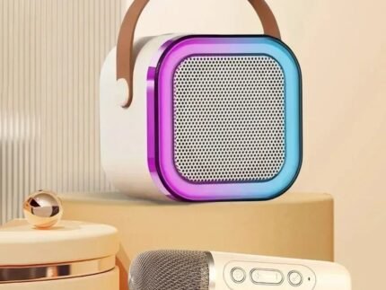 Portable Bluetooth Speaker with Wireless Mic – Ideal for Karaoke & Events