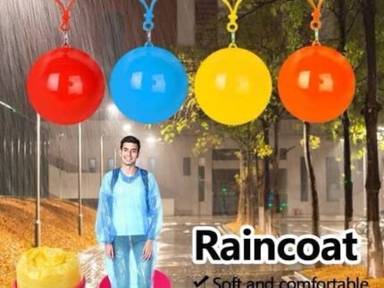 Disposable Shopper Raincoat with Plastic Ball Case