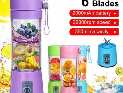 Rechargeable 6-Blade Mini Portable Juicer Blender