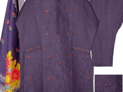 LONG EID EDITION – NAVIGO VOL III | Chikkenkari Phulkari 3PC Suit
