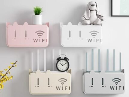 Wall-Mounted WiFi Router Box – Cable Organizer & Storage Solution