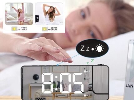 LED Digital Alarm Clock with Time Projection