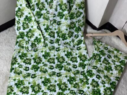 Printed 2PC Suit with GPO Lace Work 